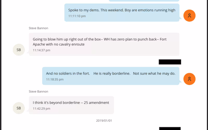 Text exchanges with Steve Bannon uncovered in Epstein files.