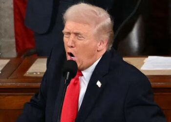 Yelling Trump Blows Out His Mic in Early SOTU Gaffe