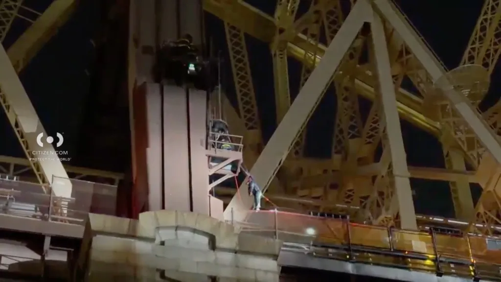 First responders rescue a teen from a bridge shaft in New York City.