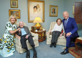 The chairs from that viral photo of the Bidens and Carters? They sold for $11K.