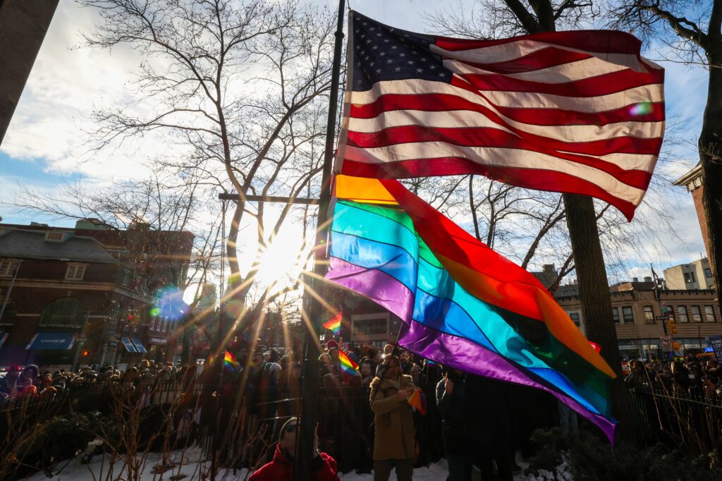 Pride flag flies again at Stonewall Inn, challenging federal ban