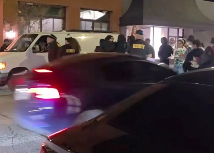 Car barrels into crowd outside California bar, gunfire erupts in chaotic scene caught on video