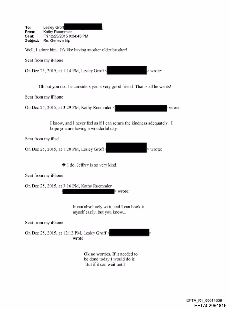 Kathy Ruemmler emails about Jeffrey Epstein