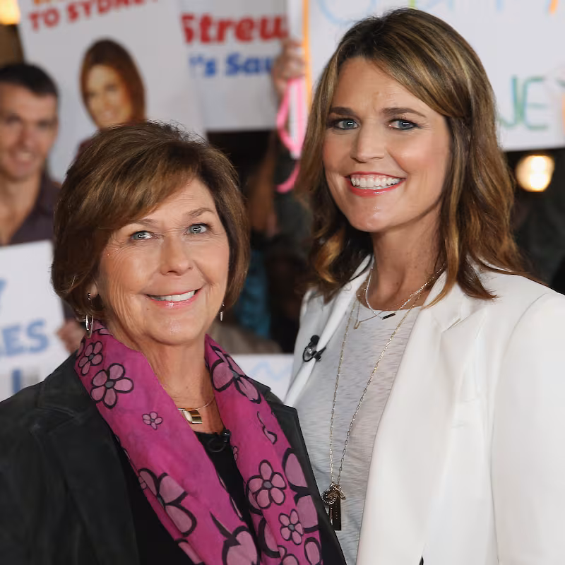 Savannah Guthrie poses alongside her mother, Nancy Guthrie, in Australia in 2015.