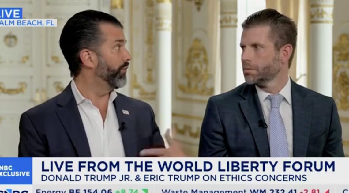 Eric Trump Flinches at Being Cornered on Crypto Grift
