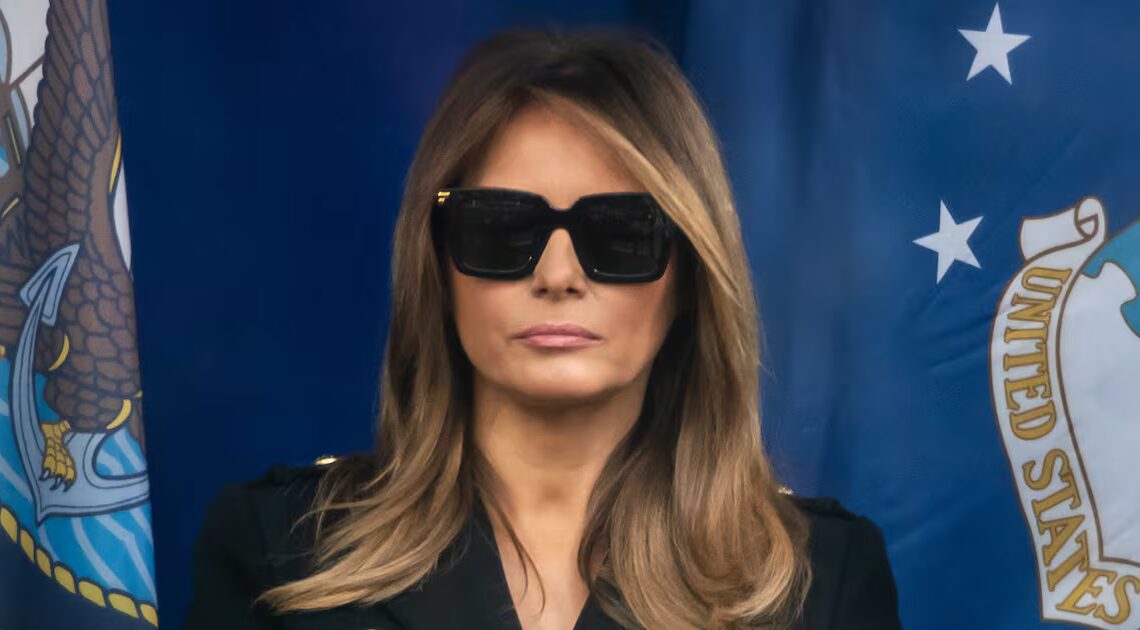 Melania Makes Bizarre Fashion Choice in the Dark Departing Air Force One