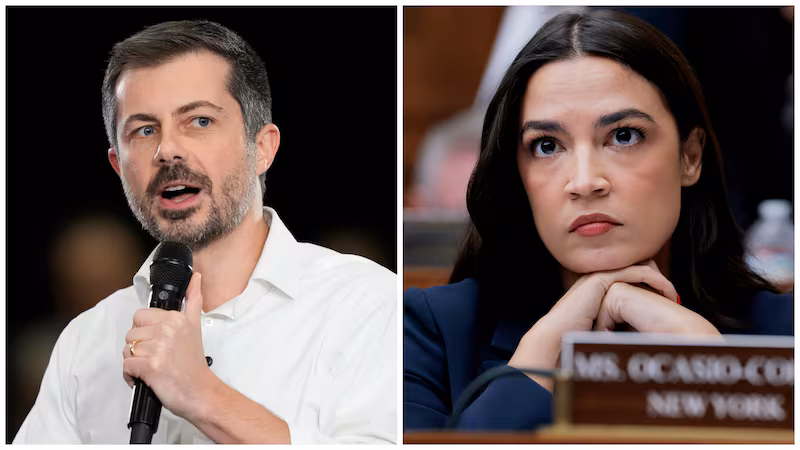 Pete Buttigieg and Alexandria Ocasio-Cortez