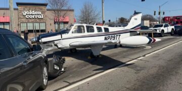 Plane crashes into multiple cars during emergency street landing in Georgia