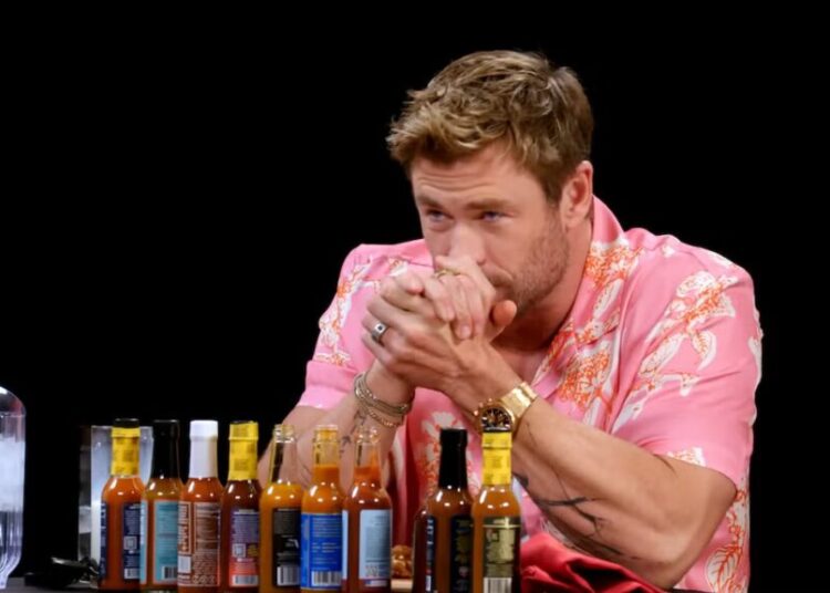 Chris Hemsworth Says ‘Hot Ones’ Had to Stop Production After Spice Made Him Sick: ‘I Was on the Floor’
