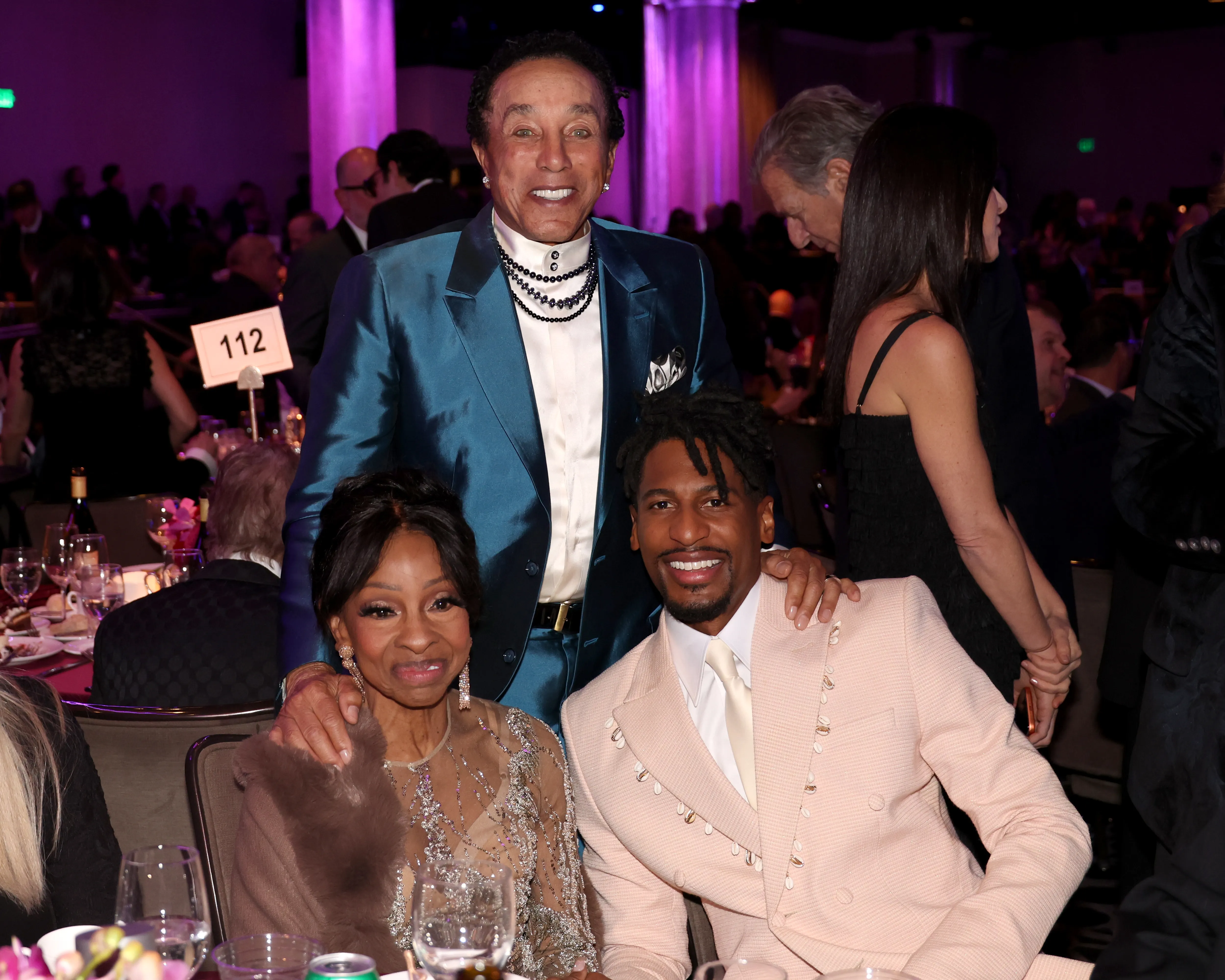 Gladys Knight, Smokey Robinson and Jon Batiste attends the 68th GRAMMY Awards Pre-GRAMMY Gala 