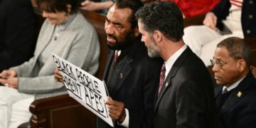 Security Escorts Rep. Al Green Out of State of the Union Over ‘Black People Aren’t Apes’ Sign