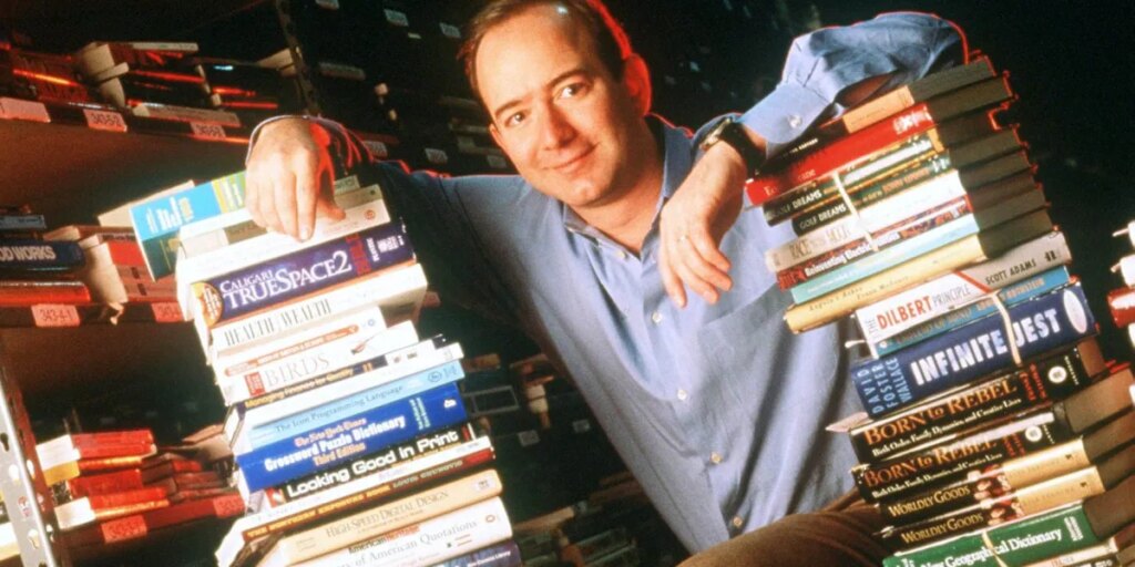 Amazon’s humble history: Jeff Bezos used a rented garage as an office and held team meetings at a local Barnes & Noble