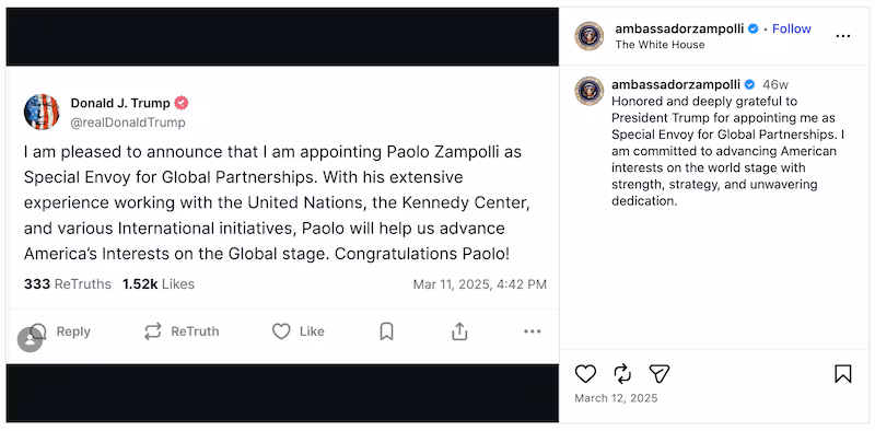 Paolo Zampolli on Instagram