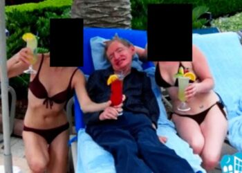 Stephen Hawking seen lounging between 2 bikini-clad women as scientist’s ties to Epstein return to spotlight