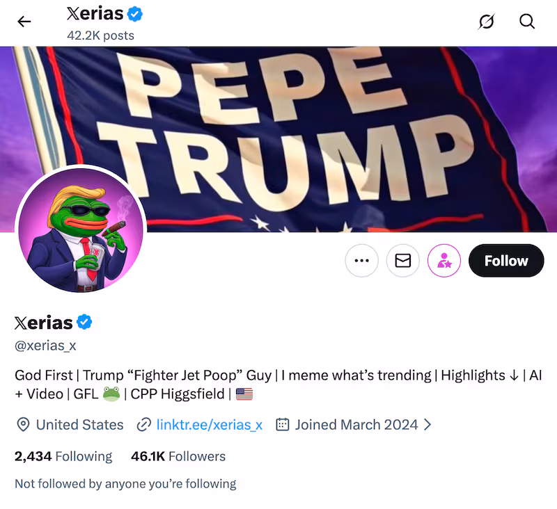 The X account who claims to be behind both videos.