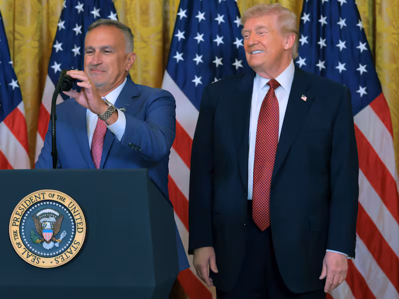 during an event on the use of coal in the East Room of the White House on February 11, 2026 in Washington, DC. The lobby group Washington Coal Club awarded Trump the "Undisputed Champion of Coal" award. Trump is also expected to sign an executive order directing the Defense Department to buy electricity from coal-fired power plants. (Photo by Anna Moneymaker/Getty Images)