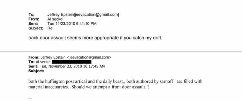 Exchange between Epstein and Seckel.