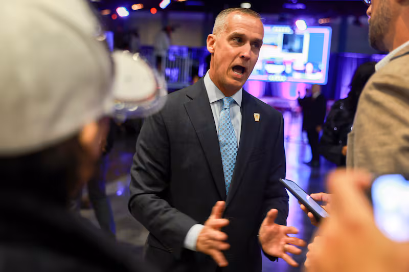 Campaign senior advisor Corey Lewandowski attends the election night watch party for Republican presidential nominee former President Donald Trump at the Palm Beach County Convention Center on November 05, 2024, in West Palm Beach, Florida.