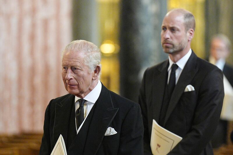 ONDON, ENGLAND - SEPTEMBER 16: King Charles III and William, Prince of Wales leave Westminster Cathedral on September 16, 2025 in London, England. Katharine, Duchess of Kent was married to Prince Edward, Duke of Kent, the first cousin of Queen Elizabeth II. She died on September 4 at the age of 92 at Kensington Palace surrounded by her family. Having converted to Catholicism in 1994, her funeral takes place at Westminster Cathedral and is the first Catholic funeral to be held for a member of the royal family in modern British history. Her Royal Highness will be laid to rest at the Royal Burial Ground at Frogmore, Windsor. (Photo Aaron Chown - Pool/Getty Images)