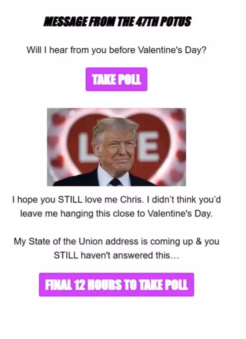 Email from Trump