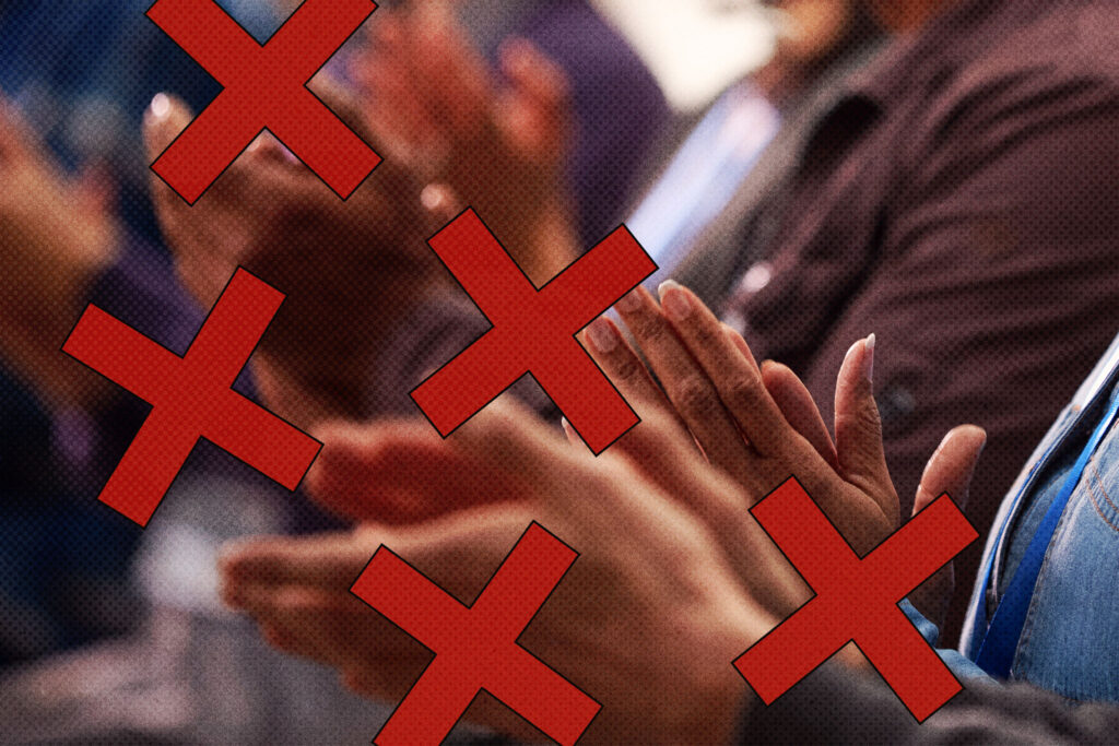 A mayor ordered no clapping at a city meeting. Applause did not follow.