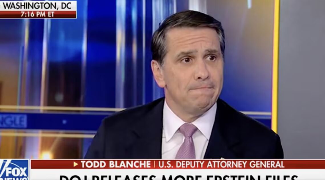 Trump’s DOJ Goon Gives Wild Excuse for Epstein’s Party Pals