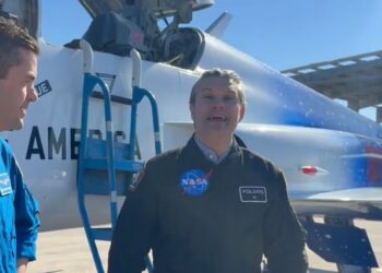 Pentagon Pete Cosplays as NASA Pilot Aboard Billionaire’s Jet