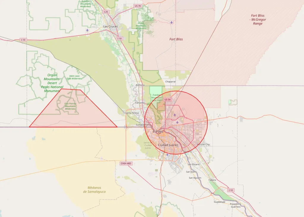 The location pf the airspace. 