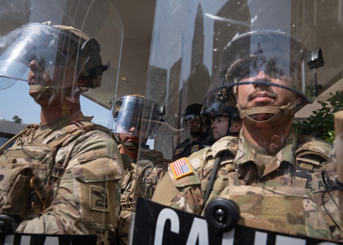 National Guard troops were quietly withdrawn from some U.S. cities
