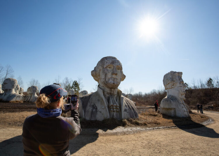 What 42 massive and decaying presidential heads say about America