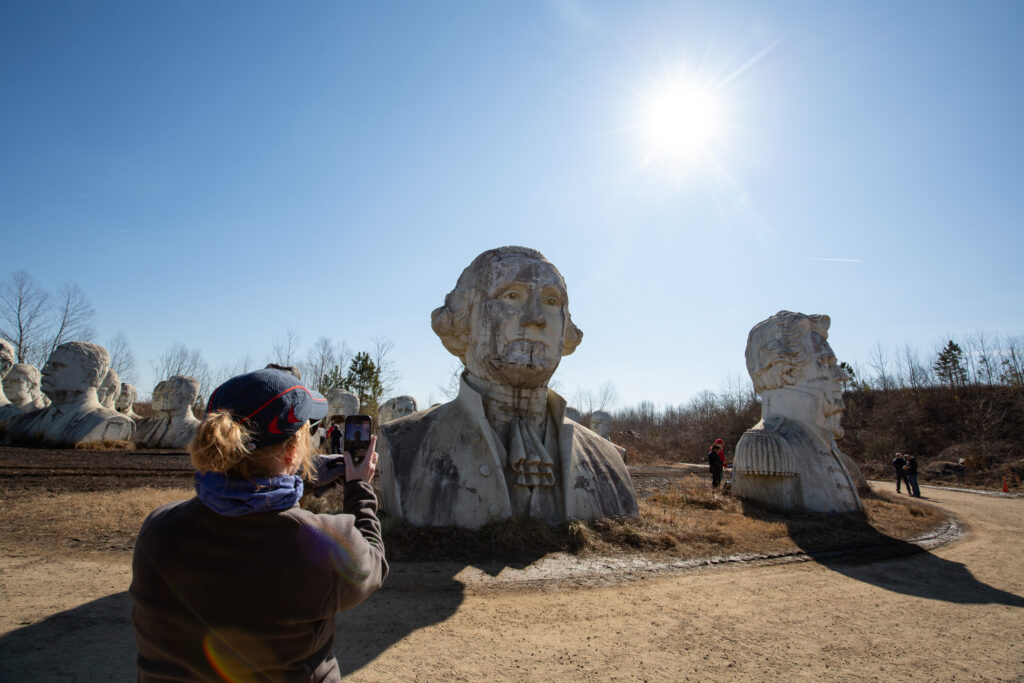 What 42 massive and decaying presidential heads say about America