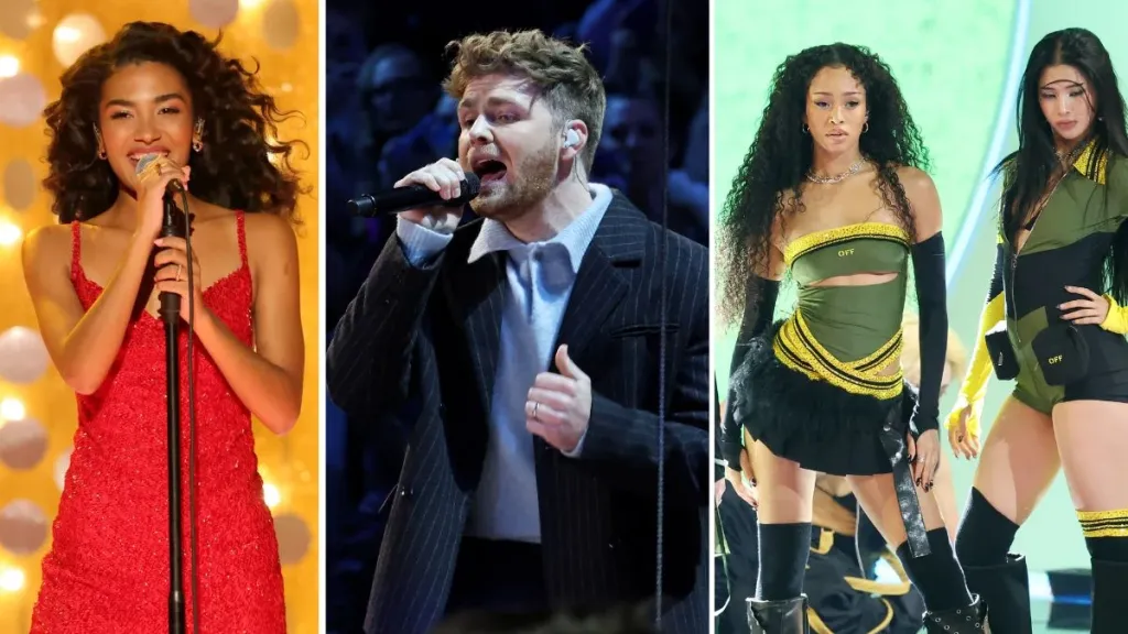 Olivia Dean, Alex Warren, KATSEYE (Getty Images)