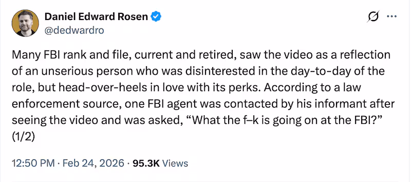 Investigative journalist Daniel Edward Rosen sounded the alarm on X.