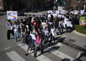 D.C. students walk out of school and fill the city’s streets to protest ICE