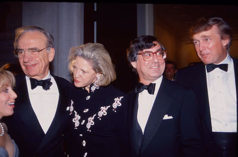 Rupert Murdoch, Anna Murdoch, Ed Kosner, and Donald Trump