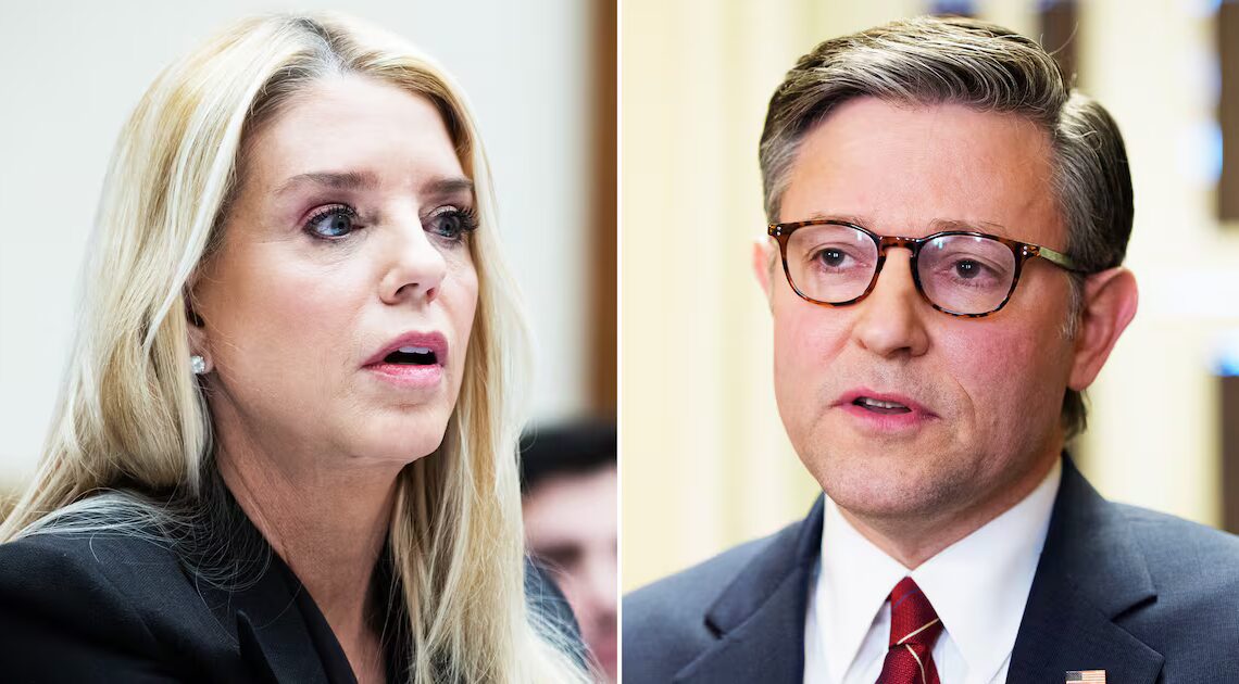 Johnson Finally Rebukes Trump Over Bondi’s Snooping Scandal