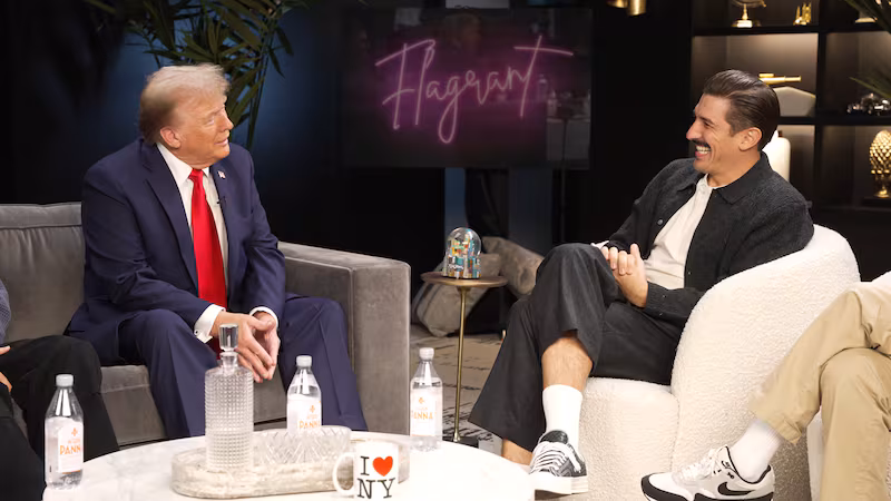 Andrew Schulz talks with Donald Trump on his Flagrant podcast