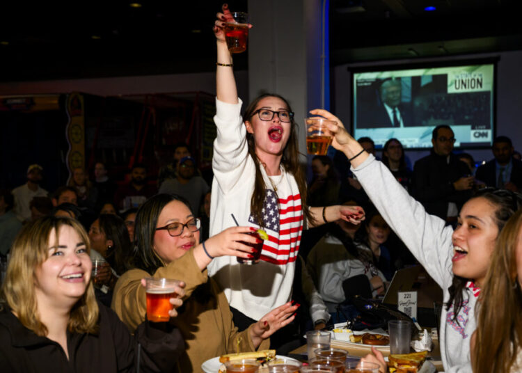 They drank free until Trump’s first insult. The beer flowed longer than expected.