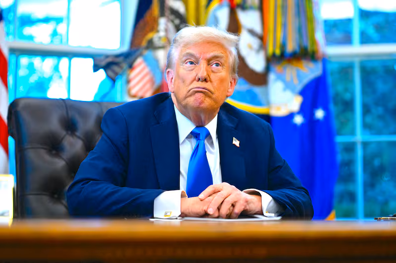 President Donald Trump speaks before signing executive orders in the Oval Office at the White House in Washington, DC, on September 19, 2025.