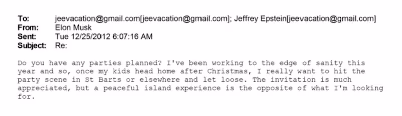 Musk begging Epstein to "let loose"