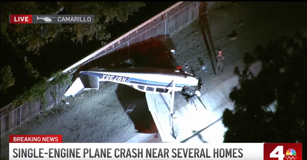 Small plane crashed on the 600 block of N. Las Posas Road in Camarillo, CA.