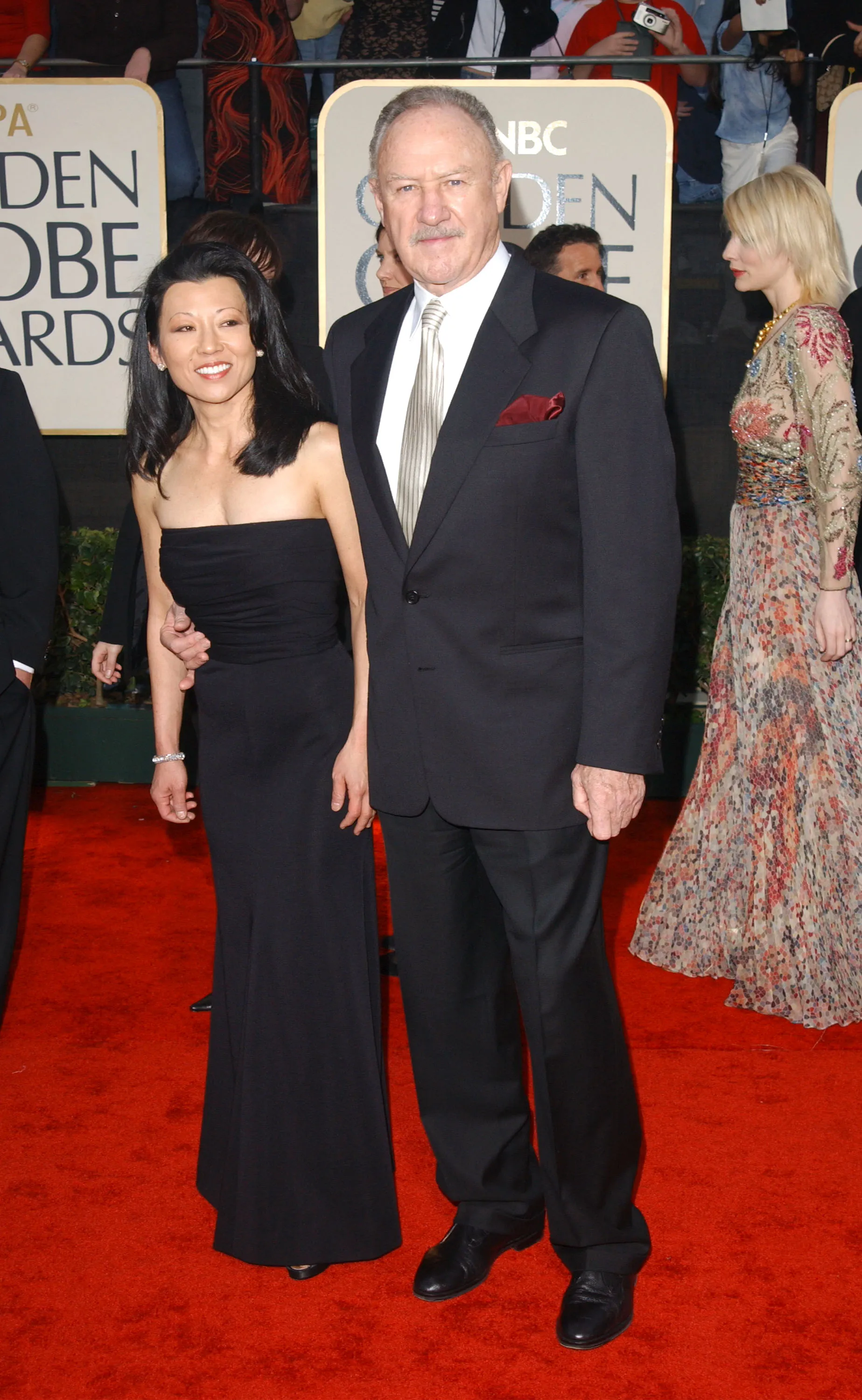 Actor Gene Hackman and his date on the red carpet.