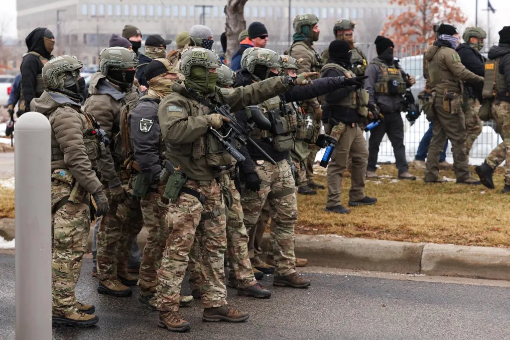 US Border Patrol agents standing guard.