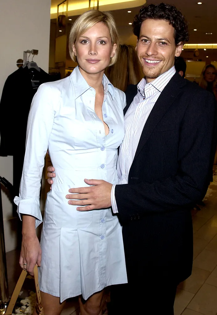 Alice Evans and Ioan Gruffudd posing together at a Jimmy Choo party.
