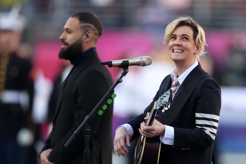 Brandi Carlile performing 