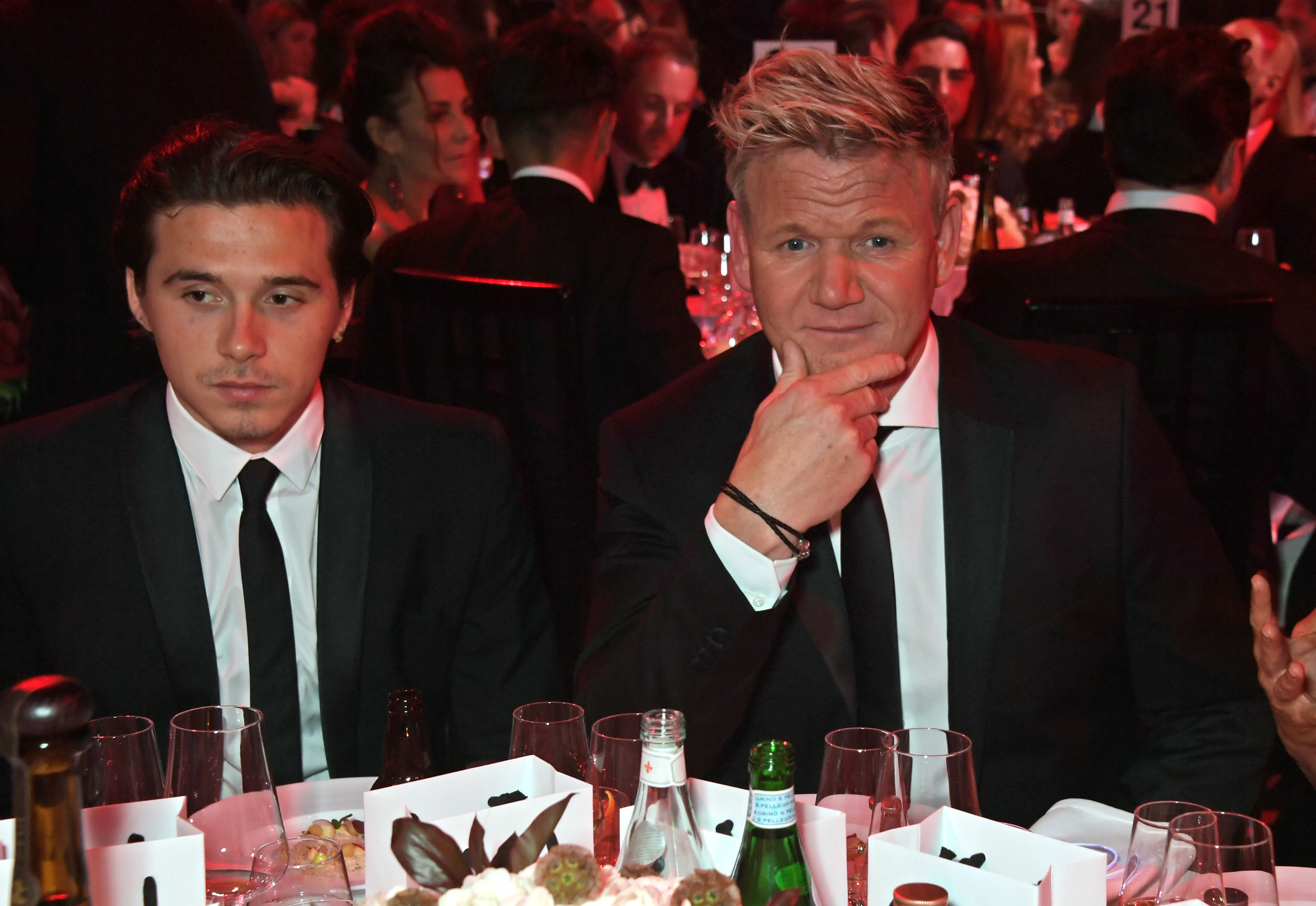 Brooklyn Beckham and Gordon Ramsay attend the GQ Men of the Year Awards 2019.