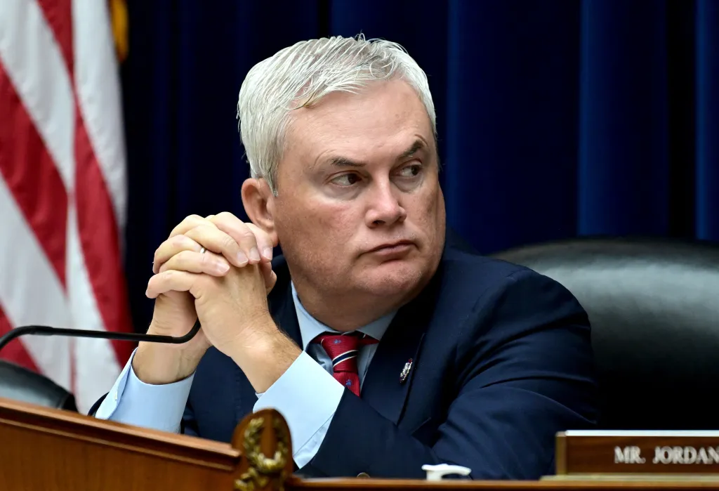 United States Representative James Comer presides over a hearing.