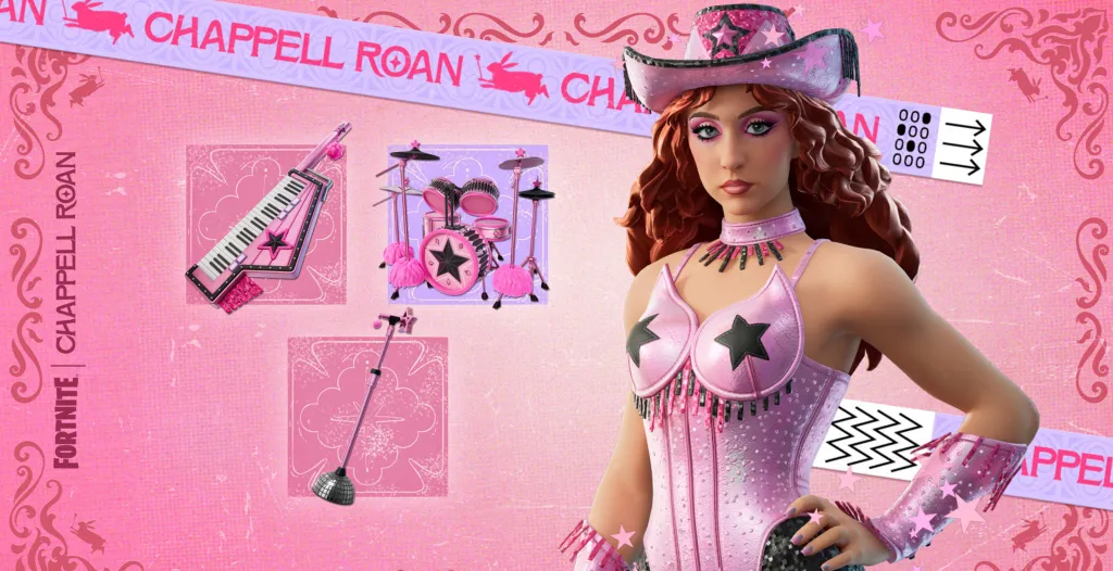 Chappell Roan Outfit Fortnite Pink Pony Fit Bundle