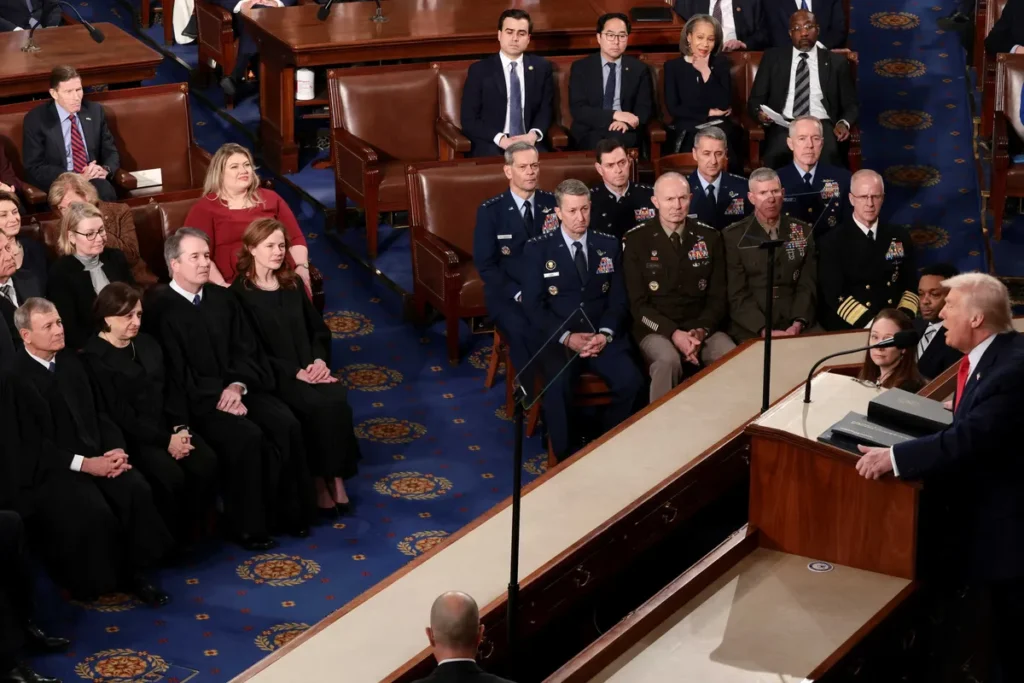 Fed-up congresswoman walks out of State of the Union as Trump rambles