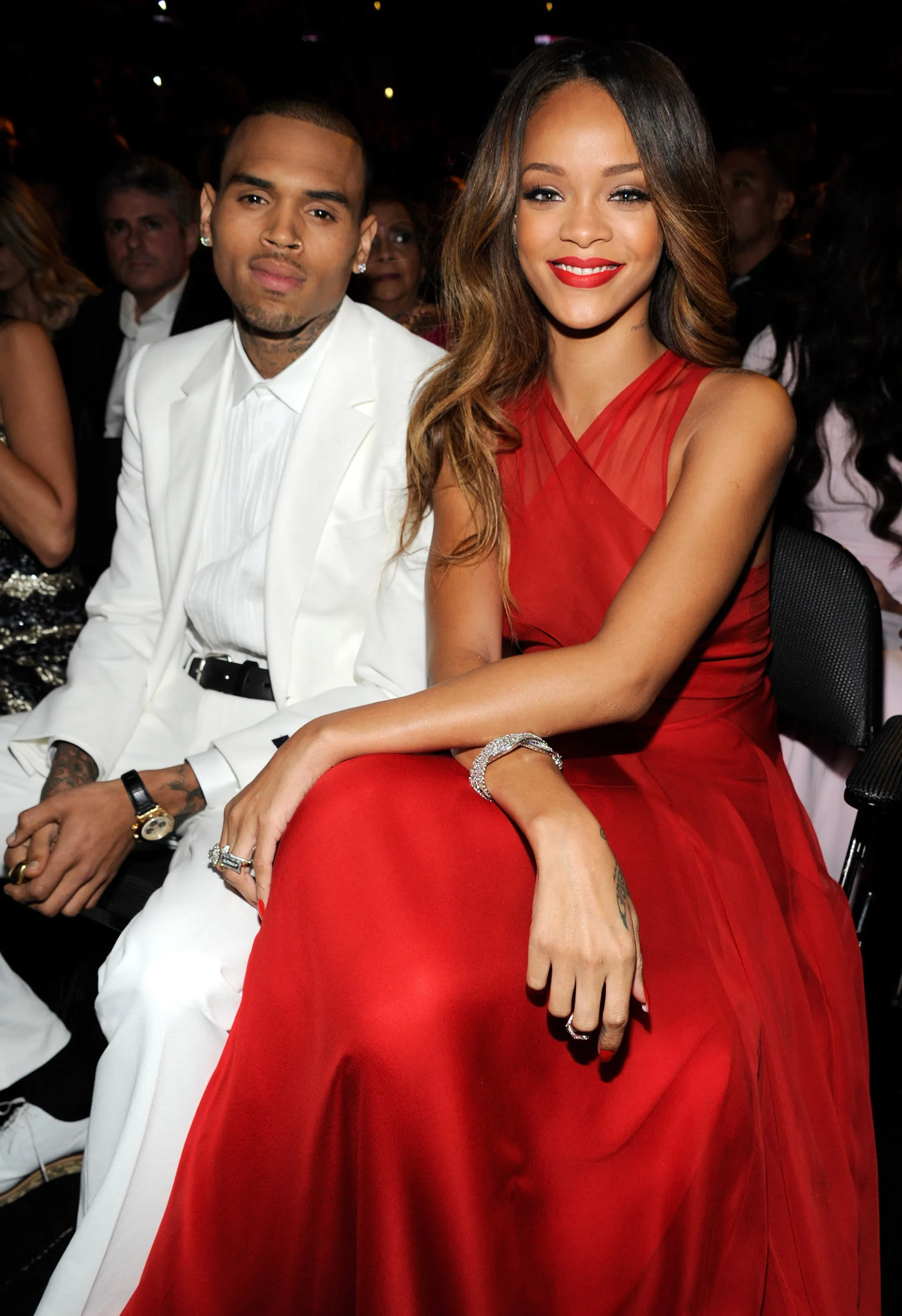 Chris Brown and Rihanna.
